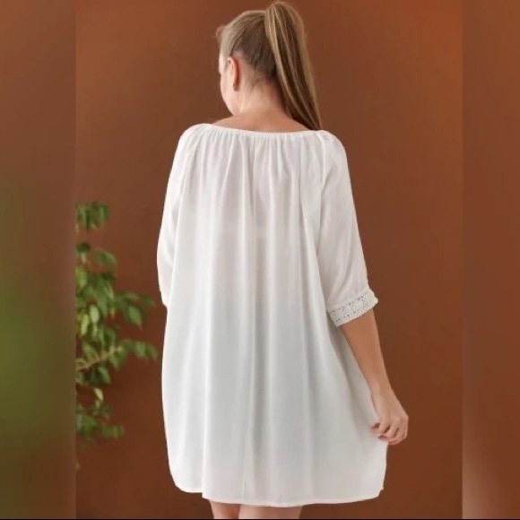 SALE New Bohemian Crochet detailed Tunic Top Beach Dress - Picture 9 of 15